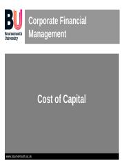 CFM Lecture Slides - Cost of Capital.pptx