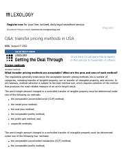 Q&A_ transfer pricing methods in USA - Lexology.pdf