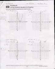 9.5 Worksheet solving quadratic equations by graphing