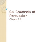 2.9 Six Channels of Persuasion