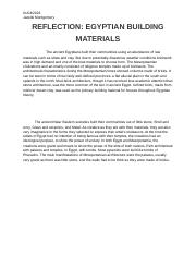 REFLECTION_ EGYPTIAN BUILDING MATERIALS (1).docx