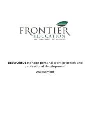 BSBWOR501 - Manage personal work priorities and professional development V2- Yuchen Shi (Edward) .do