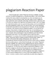 reaction paragraph
