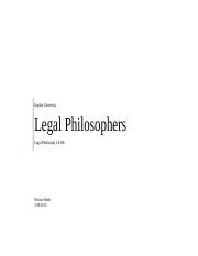 Legal Philosophers