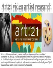 1. Art21 Artist Research.pdf