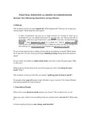 Chapter V Practical Exercises on Idioms in Conversation.docx