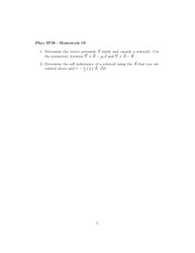 Problem Beta Poynting Displacement Inductance Homework For PHYS 3P36