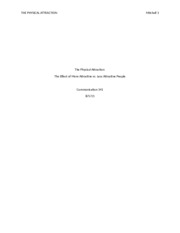 Physical Attraction Research Paper