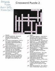 Crossword Puzzle 2- ACCT 343
