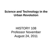 2011-08-24 -- Sci and Tech in the Urban Revolution