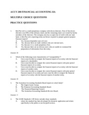 Multiple Choice Practice Questions