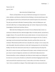 Much Ado About Nothing Critique Essay