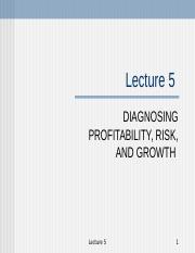 ch05 DIAGNOSING PROFITABILITY, RISK, AND GROWTH .ppt