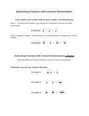 subtracting Fractions with Common Denominators in algebra.docx