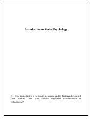 Introduction to Social Psychology.docx