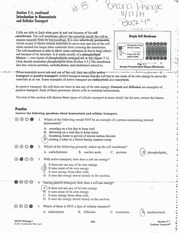Introduction to Homeostasis and Cellular Transport Worksheet