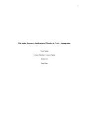 366339432-Discussion Response - Application of Theories in Project Management (1).docx