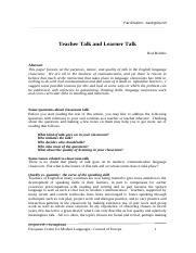 1. Reading 1  Teacher Talk and Learner Talk by Rod Bolitho.pdf
