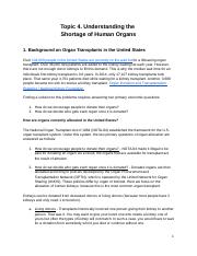 Topic 6. Shortage of Human Organs.docx