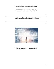 MSIN0051 Individual Assignment - Essay.pdf