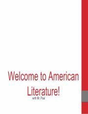 American Literature Introduction PPT