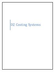 D2_Costing Systems