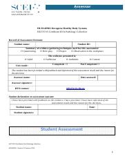 HLTAAP001 Student Assessment answered.docx