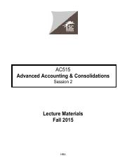 AC515 (Session 2) - Lecture Materials Pack (F2015)