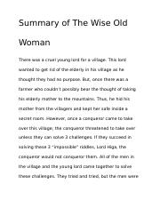 Summary - Wise Old Woman.docx