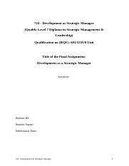 Development as a Strategic Manager.docx