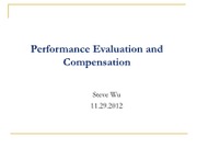 Handout Performance Evaluation and Compensation