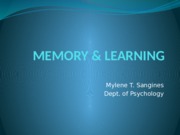 MEMORY & LEARNING