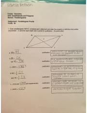 Parallelogram Proofs 1