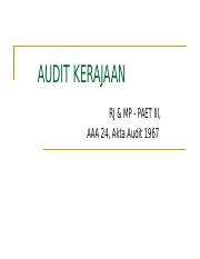 Audit 1957 akta Accountants Act