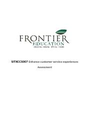 SITXCCS007 - Enhance Customer Service Experiences -Assessment - V.2019.1.docx
