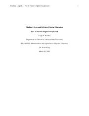 Bradley, Leigh K. - Module 2 Part 2 Procedural Safeguards Document.docx