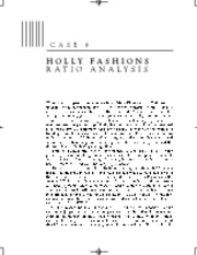 Ratio Analysis_Holly Fashion