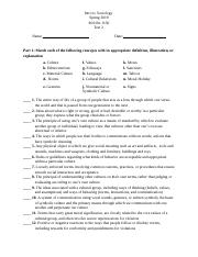 The real world an introduction to sociology chapter 3 test.docx