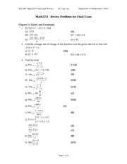 F07 Final Exam Answers Ma2253