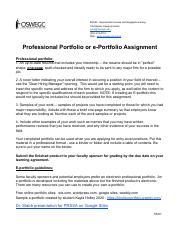 Professional Portfolio or e-Portfolio Assignment.pdf
