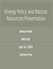 Energy Policy and Natural Resources Presentation