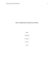 Ethics and Multicultural Competencies Worksheet.docx