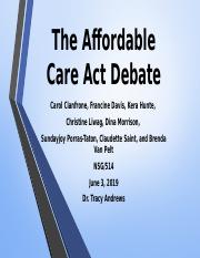 Team Assignment_ The Affordable Care Act Debate. final.pptx
