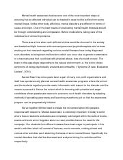 mental health essay pdf