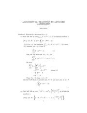 Homework 6 Solution on Transition to Advanced Mathematics