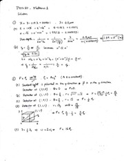 Physics 110B Midterm 1 Solutions