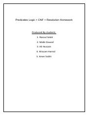 Predicates Logic - CNF - Resolution HW.pdf