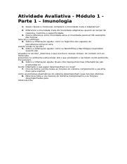 Atividade Avaliativa 1 - Parte 1 - Imunologia.docx