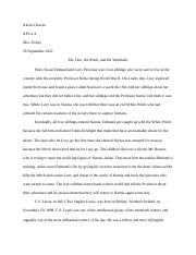 The Lion, The Witch, and The Wardrobe Essay.docx