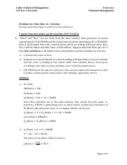 Problem Set 2 -Capital structure- solution .pdf